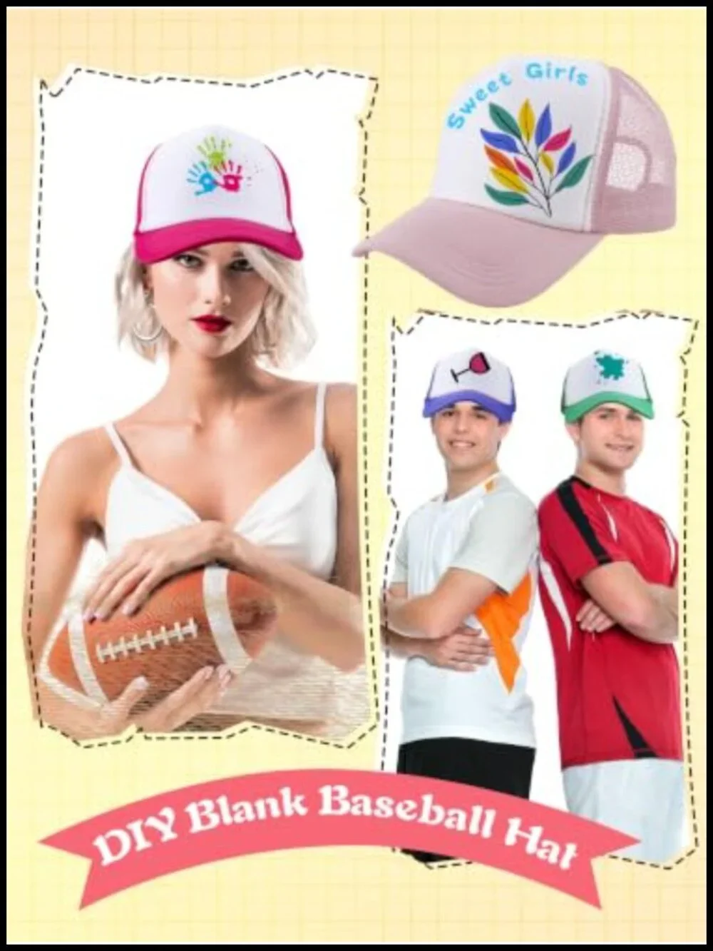 18 Pack Blank Trucker Hats Adjustable Sublimation DIY Baseball Caps for Summer